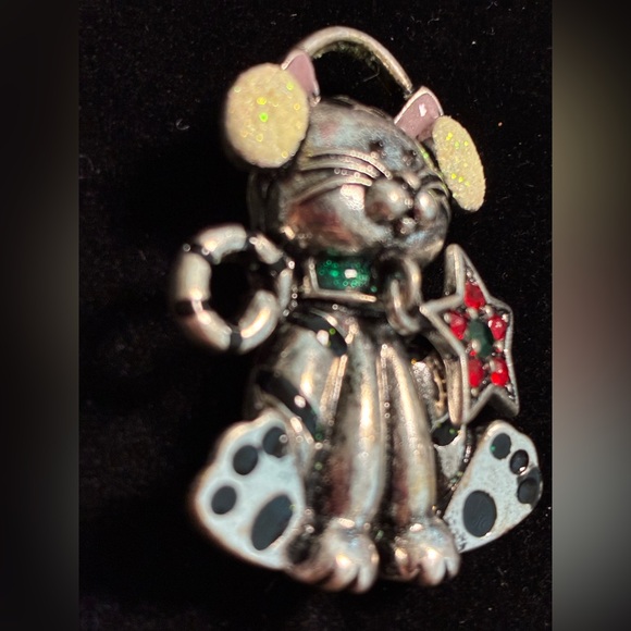Vintage NWOT Cat In Earmuffs Brooch – 1990s - Picture 6 of 9